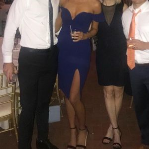 Blue Off the shoulder dress